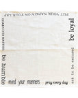 Manners Dinner Napkins - Set of 4