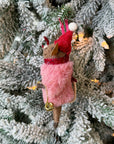 Mouse w/ Faux Fur Coat Ornament