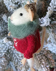 Mouse with sweater and tree Ornament