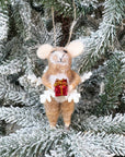 Brown Mouse With Snowflake Ornament