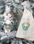 Snowball Mouse With Sweater Ornament