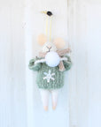 Snowball Mouse With Sweater Ornament