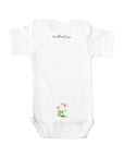 Personalized Monogram Floral Crest Baby Onesie
