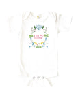 Personalized Name Floral Crest Onesie