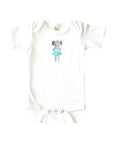 Elephant With Blue Tutu Baby Onesie