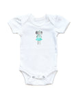 Elephant With Blue Tutu Baby Onesie