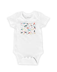 Fishing Lures Collage Baby Onesie