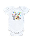 Party Animal Primary Colors Baby Onesie