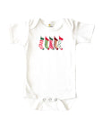 Stockings In A Row Baby Onesie
