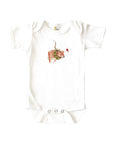 Snowy Longhorn Baby Onesie