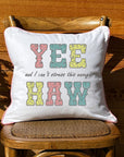YEE and I can't stress this enough HAW Bandana Print White Square Pillow with Piping