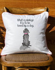 Personalized “To Be Loved by a Dog” Collection – Custom Dog Name Square Pillow, Towel & Magnet