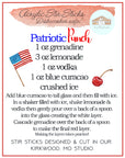 Patriotic Punch Acrylic Stir Sticks