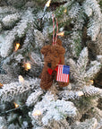 Patriotic Curly Dog Ornament (LIMITED QUANTITIES)