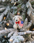 Patriotic Curly Dog Ornament (LIMITED QUANTITIES)