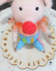 LIMITED QUANTITY Circus Clown Pig Happy Birthday Cake Topper