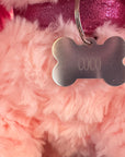 Pink Plush Puppy Toy With Personalized Tag