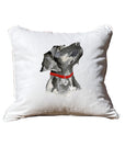 Labrador Retriever White Square Pillow With Piping
