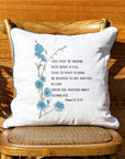 Romans 12 Honor One Another White Square Pillow with Piping
