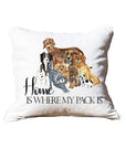 Home Where My Pack Is Pillow With Piping