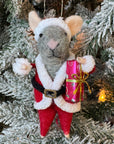 Santa Claus & Elf Mouse Ornament