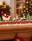 Wooden Sant's Sleigh Countdown Advent Calendar with Moveable Tree