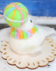 LIMITED QUANTITY Felted Wool Circus Seal Happy Birthday Cake Topper
