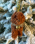 Tinsel Collar and Bell Doodle Dog Ornament