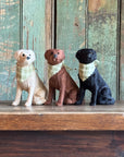Sitting Labrador Retriever With Bandana Ornament