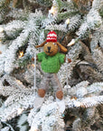 Skiing Dog Ornament