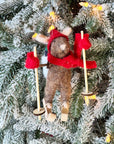 Skiing Mouse Ornament