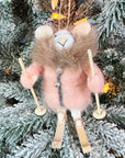 Skiing Mouse Ornament