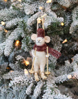 Skiing Mouse Ornament