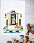 Christmas House Facade Kitchen Towel