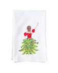 Christmas Tree Lady Kitchen Towel