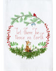 December Wreath with Options Kitchen Towel