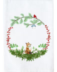 December Wreath with Options Kitchen Towel