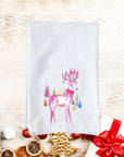 Deer With Ornaments Kitchen Towel