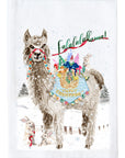 Falalalallama with Rabbits Kitchen Towel