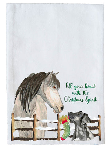 Fill Your Heart With The Christmas Spirit Kitchen Towel