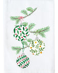Ornaments On Pine Branches Kitchen Towel