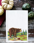 Paint By Number Bear On Cliff Kitchen Towel