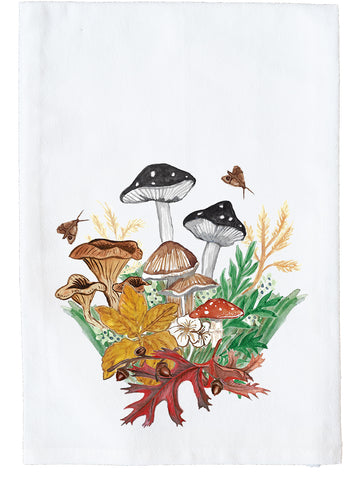 Fall Mushrooms Kitchen Towel