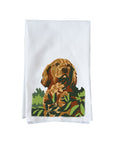 Paint By Number Golden Retriever Kitchen Towel
