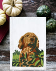 Paint By Number Golden Retriever Kitchen Towel