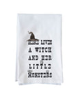 A Witch and Her Little Monsters Kitchen Towel