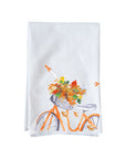 Fall Bike With Basket Kitchen Towel