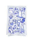 Blue Dog Collage Kitchen Towel