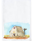 Cream Barn with Animals Kitchen Towel