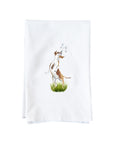 Dog Leaping at Bubbles Kitchen Towel